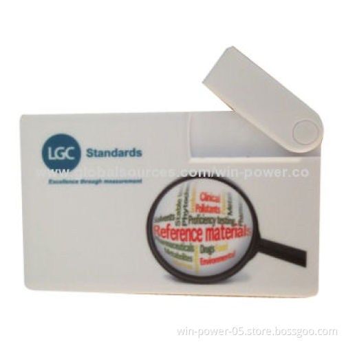Card-shaped USB Flash Drive, Large Area to Print Your Logo, Full Capacity from 1-128GB